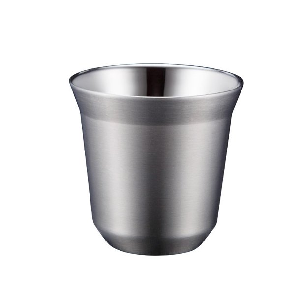 Tazas de café expreso 304 de 80/160ML, tazas de café de acero inoxidable, leche, agua, bebidas, desayuno, aislamiento, doble pared, textura segura para lavavajillas