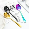 thumbnail image 3 of Yesbay Colorful Stainless Steel Spoon Serving Colander Cutlery Tableware Accessories,Multicolor, 3 of 8