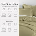 thumbnail image 2 of Noble Linens 8 Piece Solid Duvet Bundle in Sage, Cal King, 2 of 5