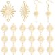 thumbnail image 1 of 20Pcs Brass Connector Charms Sun Links Real 18K Gold Plated 13.5x18x0.6mm Hole: 1.4mm, 1 of 5