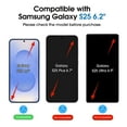thumbnail image 2 of amFilm Galaxy S25 OneTouch Tempered Glass Screen Protector, 2+2 Pack, 6.2 Inch, 2 of 3