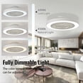 thumbnail image 2 of 19'' Ceiling Fan with Lights & Remote Control, Low Profile Flush Mount, 3000K-6000K Dimmable LED, 6 Wind Speeds Reversible Modern Ceiling Fan Light, 2 of 10