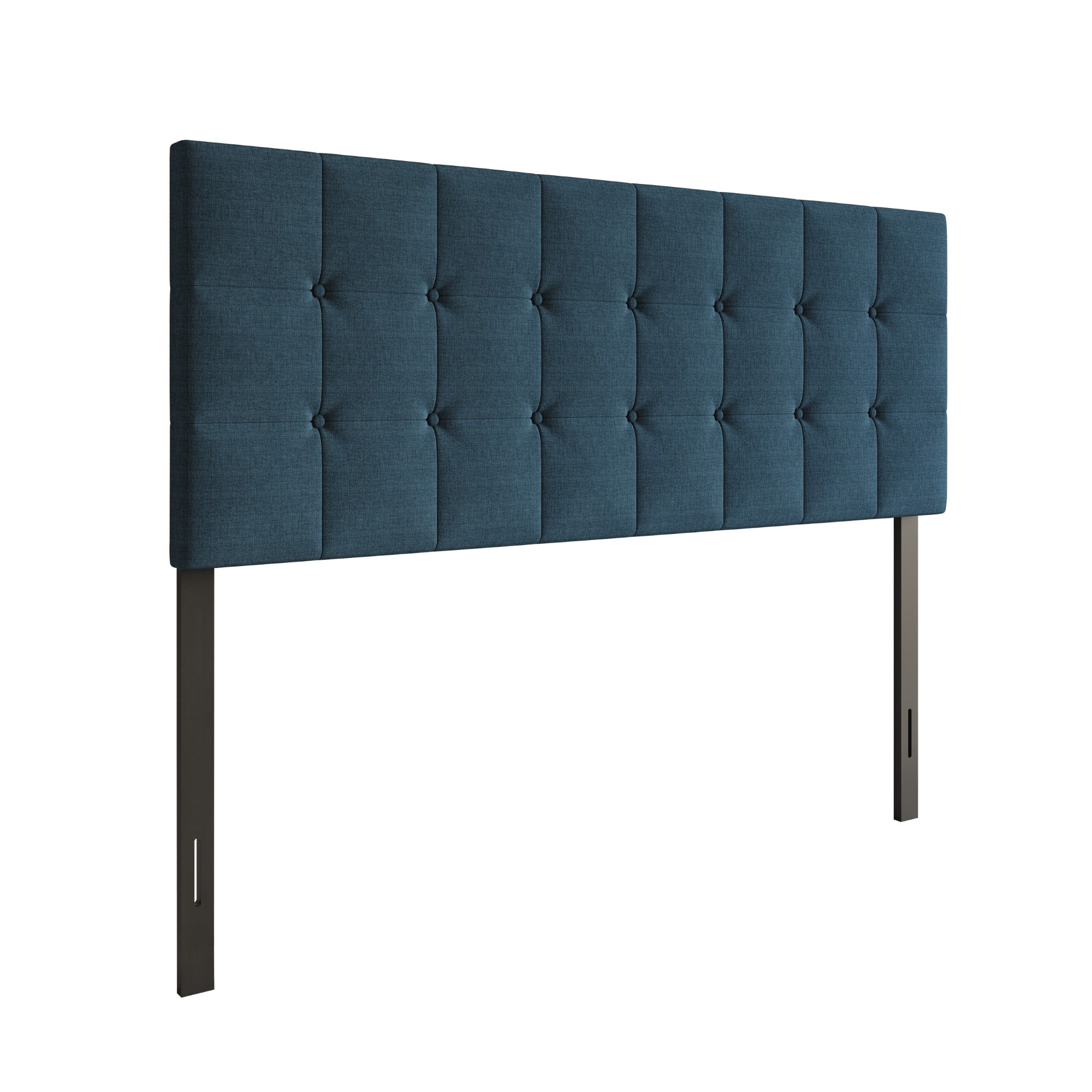 Home Design Ecorse Twin Tufted Upholstered Headboard with Button Tufting and Foam Padding, Denim Blue, Easy Assembly