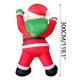thumbnail image 2 of LED Light-Up Inflatable Santa With Straight Legs In Green Backpack Wall-Mount Christmas Airblowns Decoration, 2 of 6