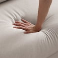 thumbnail image 3 of Gilah 85 Inch Wide Linen Flared Arm Wooden Leg Sofa in Beige, 3 of 10