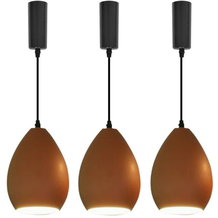 

Kiven J Track Pendant Lightning 3 Lights Industrial J Track Light Heads Adjustable Cord Length with Iron Shade for Bedroom Kitchen Home Lighting E26 Socket