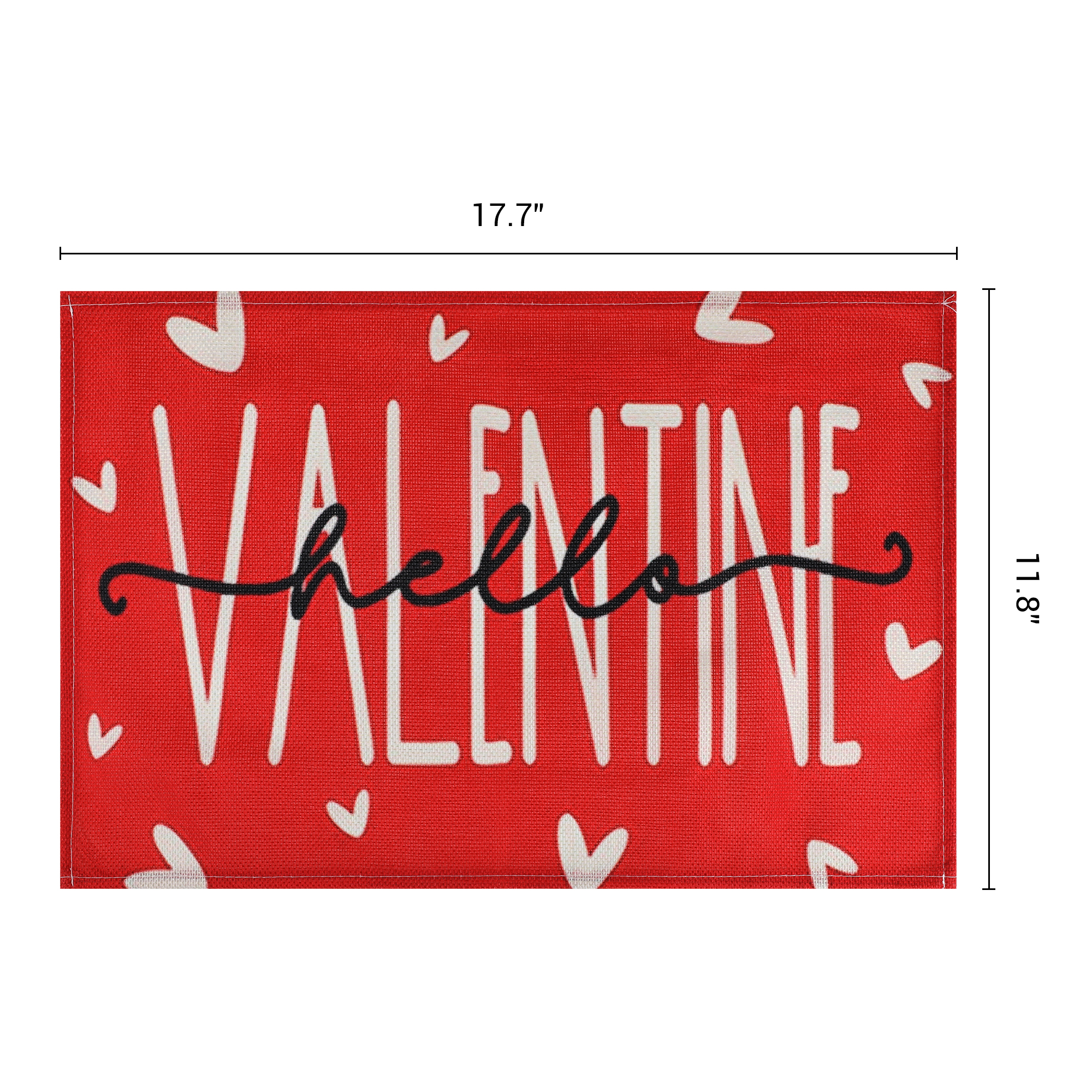 Unique Bargains Set of 6 Love Hearts Placemats for Anniversaries Valentine