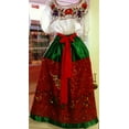 thumbnail image 3 of China Poblana Womens Folklorico Tri-Color Dress Set W/Eagle Sequin NWOT X-Small Skirt Lengh 38", 3 of 5