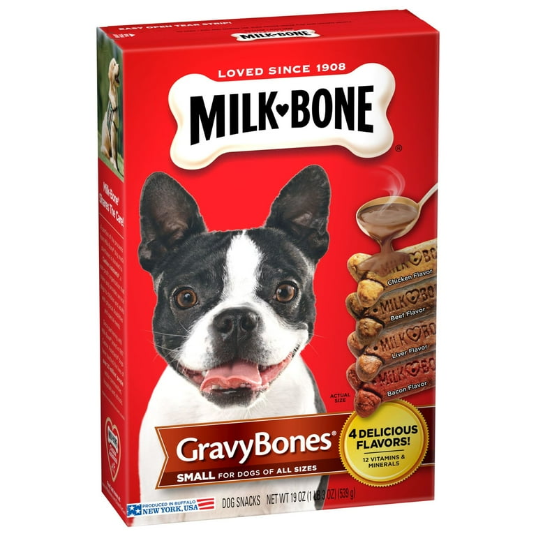 Small Sized GravyBones Dog Biscuits, Bacon; Beef; Chicken; Liver, 19 oz Small Sized GravyBones Dog Biscuits, Bacon; Beef; Chicken; Liver, 19 oz