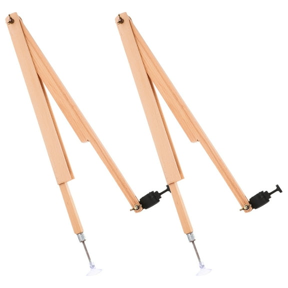 NICEXMAS 2Pcs Locking Compass Wooden Khaki Drawing Applications for Teachers