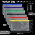 thumbnail image 2 of Binder Accessories Including 12Pcs Zippered Binder Pockets 4Pcs Plastic Loose Leaf Book Binder Hinged Clamp Clear 42~179x13~107mm, 2 of 6