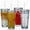 Gray, variant on 20 oz Green Ribbed Glass Tumbler with Lid and Straw, Spill-proof Iced Coffee Cups, Hobnail Drinking Set of 4, Vintage Glassware
