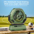 thumbnail image 4 of Amacok 3 Speeds Travel Rechargeable Camping Fan, Quiet Outdoor Desk Table Fan, 6000Mah Tent Fan Quiet Beach Fan with LED Lighting, for Tent, 4 of 6