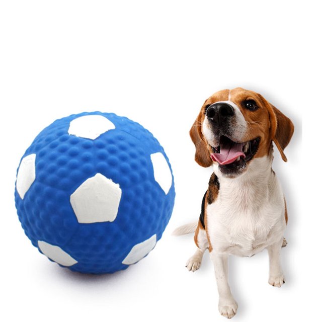 Amdohai Squeaky Latex Dog Toys Pet Dogs Balls Toy Squeaker Squeaky Sound Dogs Interactive Training