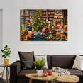 thumbnail image 6 of Christmas Mickey And Minnie Trimming The Tree Painting On Canvas Wall Art Poster Scroll Picture Print Living Room Walls Decor Home Posters 16x24inch(40x60cm), 6 of 6