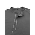 thumbnail image 2 of ZCFZJW Mens Casual Button Henley Shirts Trendy Athletic Workout Long Sleeve Pullover Sweatshirts Loose Regular Fit Soft Cotton Jacket Tops Dark Gray L, 2 of 5