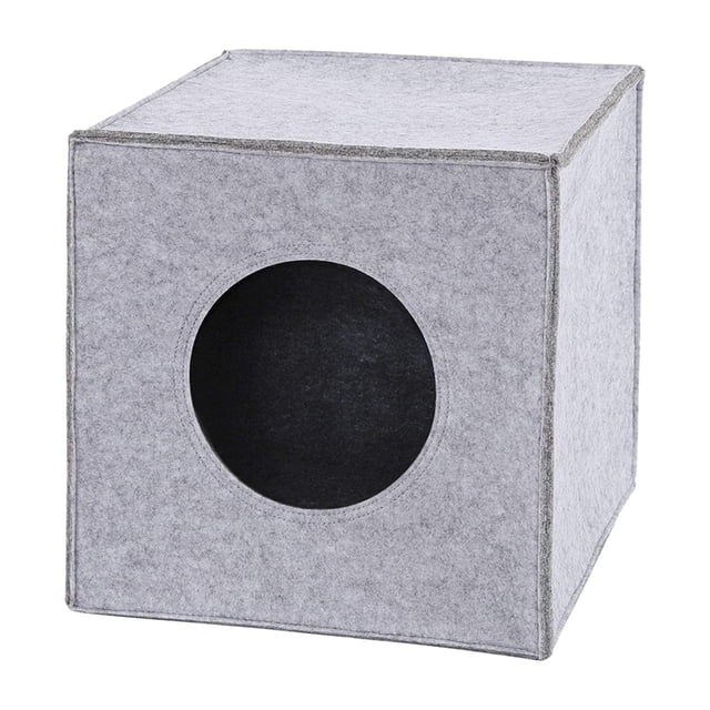 Cat Hideaway Yuyangstore Otoño Invierno Casa Acogedora para Gatos y Perros Pomerania Gris