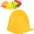 thumbnail image 1 of Guantes para horno, antideslizantes, resistentes al calor, antiescaldaduras, aislamiento, guantes para microondas, accesorios de cocina para cocinar y hornear (1 par, amarillo), 1 of 5