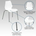 thumbnail image 4 of Flash Furniture HERCULES Series 770 lb. Capacity White Stack Chair with Lumbar Support and Silver Frame, 4 of 13