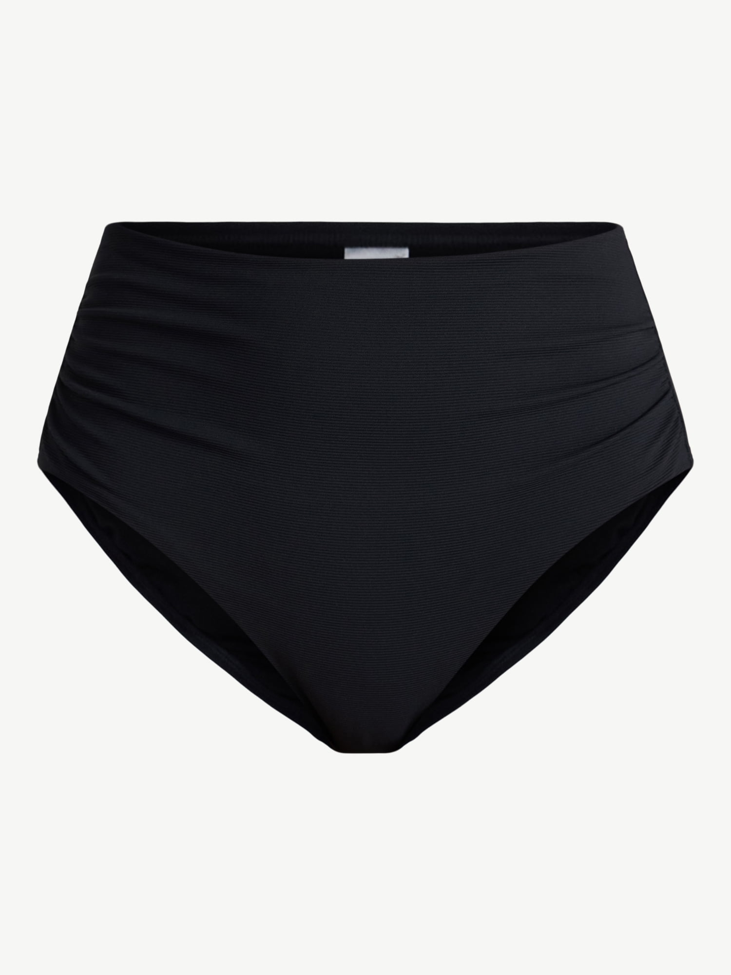 Time and Tru Women's and Women's Plus Size Ribbed High Waisted Bikini Bottoms, Sizes XS-3X