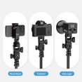 thumbnail image 4 of Ulanzi LA04 Angle-Adjustable Light Stand Adapter with 1/4" Mount and Cold Shoe, 180° Tilt Camera Holder for LED Fill Light, Smartphone, and DSLR, Heavy-Duty Light Stand Mount, 4 of 11