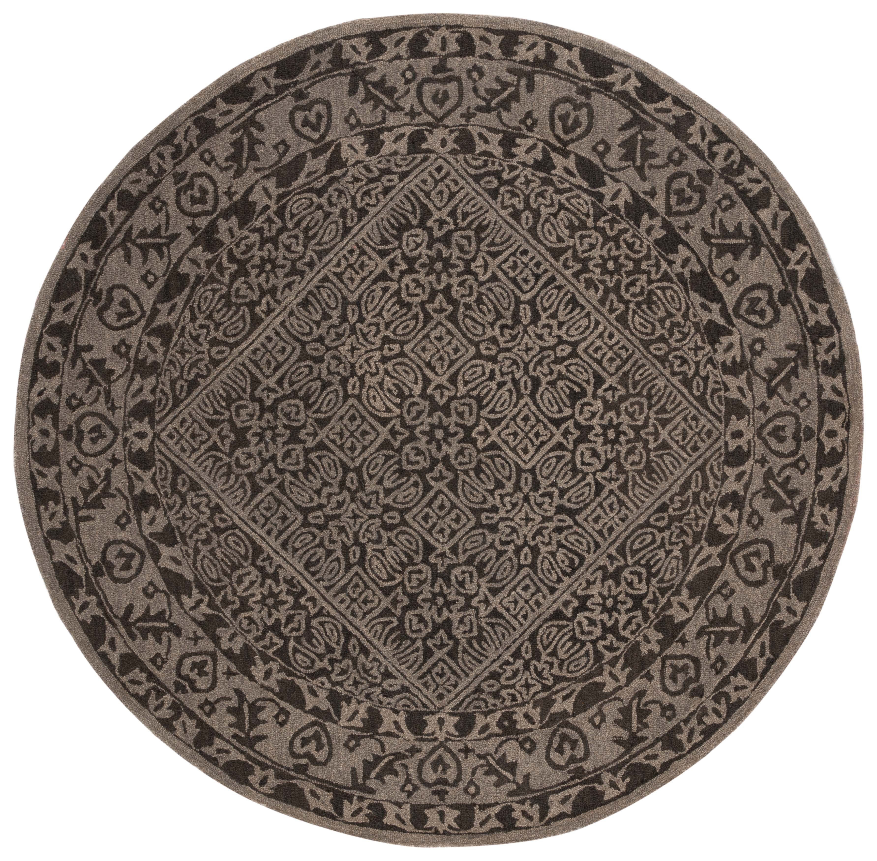 Safavieh Dip Dye Felicia Floral Area Rug, Dark Gray, 7' x 7' Round