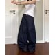 thumbnail image 5 of Pantalones vaqueros negros de pierna ancha vibe para mujer, Pantalones rectos sueltos lavados, hombres y mujeres, otoño e invierno, nuevo, 5 of 5