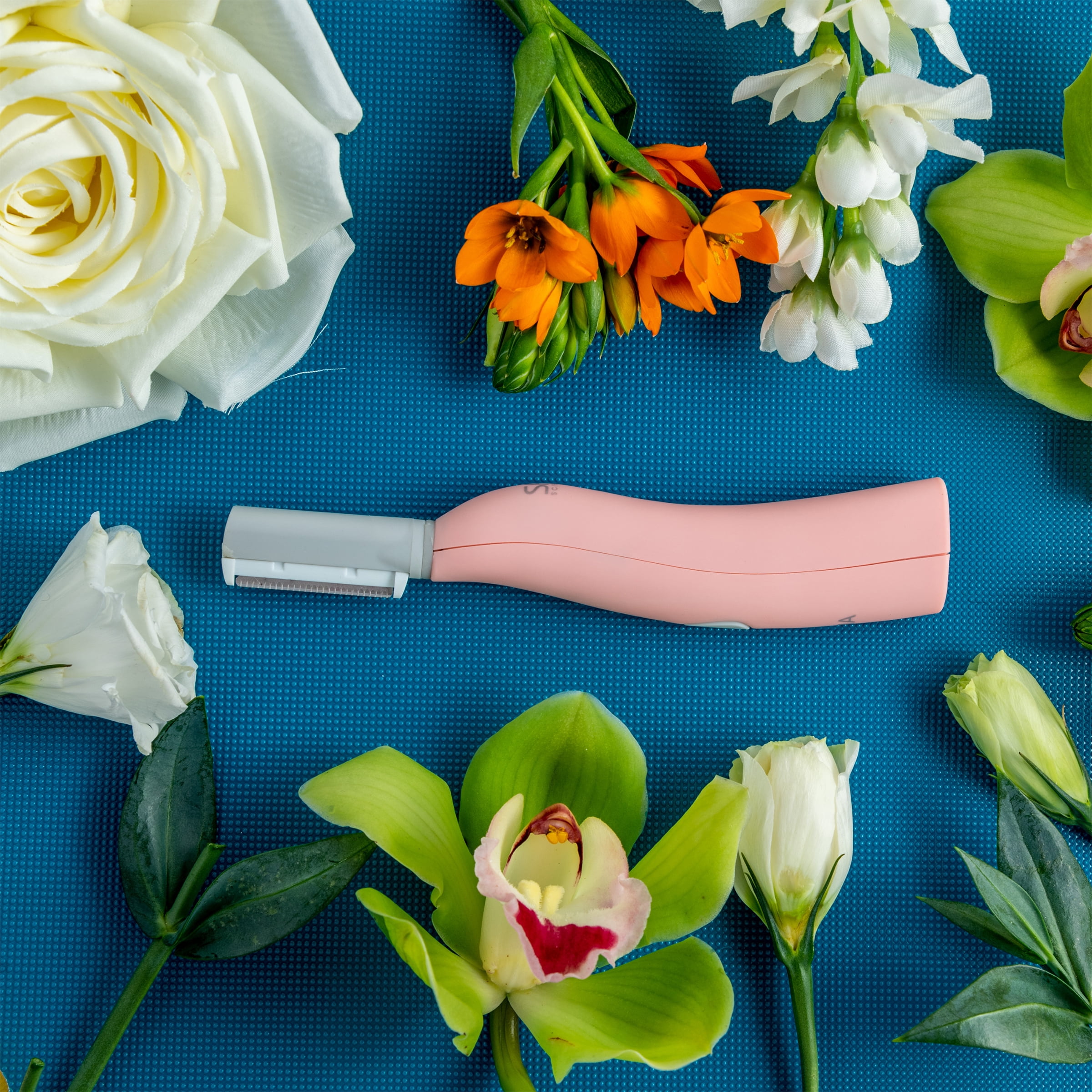 Spa Sciences SIMA Dermaplane Razor, 2 in 1 Exfoliation and Hair Removal, 3 Speed, Includes 7 Tips, Rechargeable, Pink, OS