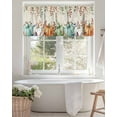 thumbnail image 3 of Farmhouse Fall Thanksgiving Kitchen Valances for Windows Orange White Green Pumpkin Leaf Valance Curtains&nbsp; for Kitchen /Living Room/Bedroom/ Bathroom Decor, 54"x18 " ,Rod Pocket 1 Panel,, 3 of 7