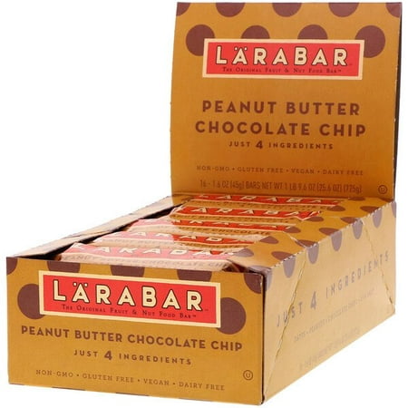 Larabar The Original Fruit & Nut Bar Peanut Butter Chocolate Chip 16 Bars 1.6 oz (45 g) Each Pack of 2