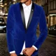 thumbnail image 5 of Traje de hombre de terciopelo con solapa chal, conjunto de 2 piezas de chaqueta y pantalón, esmoquin para boda, fiesta, negocios, fiesta de noche, 5 of 5