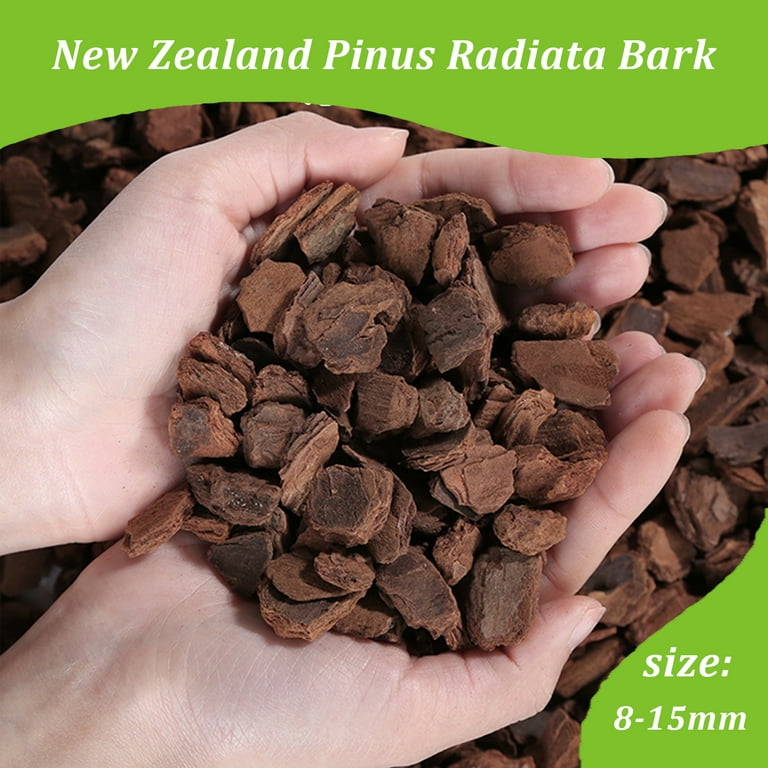 Fdgarden New Zealand Pine Bark, 8-15mm, 2 Quart, Orchid Potting