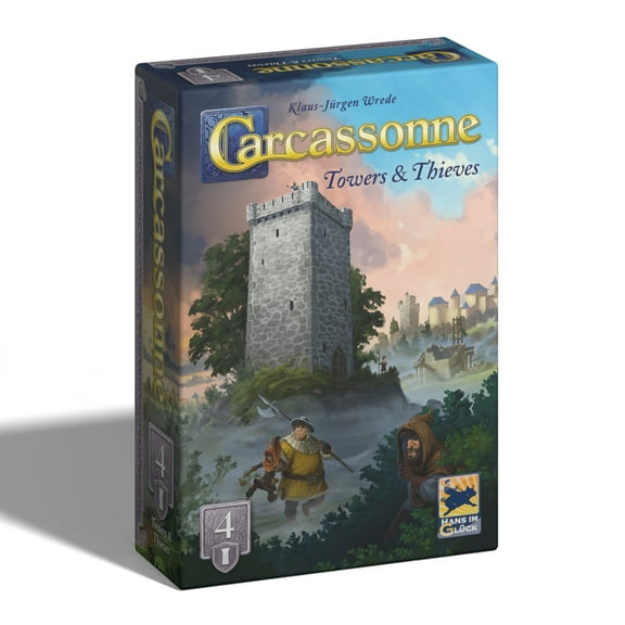 Carcassonne Family Strategy Board Game Exp 4: Towers & Thieves for Ages 8 , from Asmodee