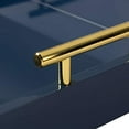 thumbnail image 2 of Kate and Laurel Lipton Decorative Tray with Polished Metal Handles, Navy Blue and Gold, 2 of 5