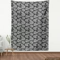 thumbnail image 3 of Damask Fabric by the Yard Upholstery, Blooming Flower Bouquets with Leaves in Contrasting Colors Bridal Composition, Decorative Fabric for DIY and Home Accents, 5 Yards, Dark Taupe White by Ambesonne, 3 of 4