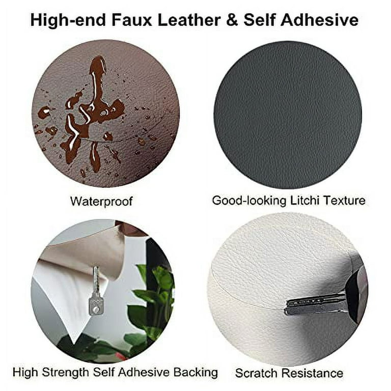 Self-Adhesive Leather Refinisher Cuttable Sofa Repair Leather Patch Car  Seat Repair Kit Leather Repair Patch for Couches Repair Patch Leather (Dark
