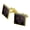 Gold, variant on Black Panther Leopard Jaguar Face Tribal Square Cufflink Set - Silver or Gold