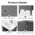 thumbnail image 6 of Vanity Art 20" Bathroom Vanity Cabinet with Ceramic Undermount Sink, Freestanding Storage Cabinet with Ceramic Top, and Removable Shelve, 6 of 7