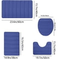 thumbnail image 3 of Savings Memory Foam Bath Mat 4 Set Bathroom Rugs For 4 Pcs Toilet Mats Universal Soft Comfortable Water Absorption Non-Slip Thick Machine Washable Easier To Dry Dark, 3 of 5