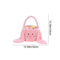 thumbnail image 3 of Taotanxi Easter Bunny Basket Bags, Bunny Bag With Fluffy Ears- Partys Celebrate Decoration Eggs Candy Gifts Carry Bucket-Pink, 3 of 6