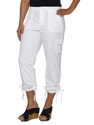 Gloria Vanderbilt Womens Zoey Rouched Lightweight Cargo Crop Short Gloria Vanderbilt Womens Zoey Rouched Lightweight Cargo Crop Short
