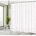thumbnail image 4 of Ambesonne Spotted Shower Curtain, Polka Dot on Plain Backdrop, 69"Wx84"L, White Blush and Mint Green, 4 of 4