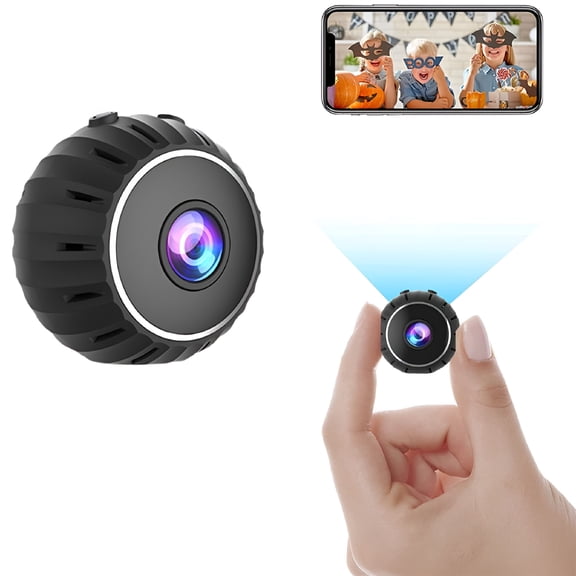 GJX Wireless Mini Wi-Fi Video Baby Monitor with HD Night Vision, Black