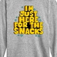 thumbnail image 3 of Instant Message - I'm Just Here For The Snacks - Toddler & Youth Long Sleeve Graphic T-Shirt, 3 of 6