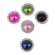 thumbnail image 2 of 5 piezas de botón de de imitación mezclados, adorno de acrílico, parte trasera plana para manualidades, suministros de joyería de Gloria Botón del Rhinestone para el arte, 2 of 9