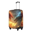 thumbnail image 2 of Daiia Red And Blue Fire Dragon B Luggage Cover, Thickened Washable Travel Luggage Covers, Elastic Unique Baggage Covers for 18-20 inch Luggage-Medium, 2 of 9