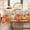 Orange, variant on Fall Tablecloth Rectangle 60x102 Inch, Thanksgiving Autumn Harvest Pumpkin Buffalo Plaid Decoration Table Cloth, Stain Resistant Table Cover for Party/Dining/Holiday, Grey Checkered