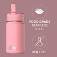 thumbnail image 4 of Hydrapeak 14oz Kids Insulated Water Bottle (Neon Crush, Straw Lid), Reusable Sports Water Bottle for All Ages, 4 of 9