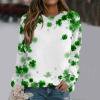 thumbnail image 1 of Hauts à Manches Longues pour Femmes St. Patrick'S Day Fashion Imprimé Large Chemisier à Manches Longues Col Rond Pull-Over Décontracté Pull-Shirt, 1 of 5