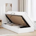 thumbnail image 3 of vidaXL Storage Bed with Mattress White 39.37 x 79.92 in Faux Leather, 3 of 4